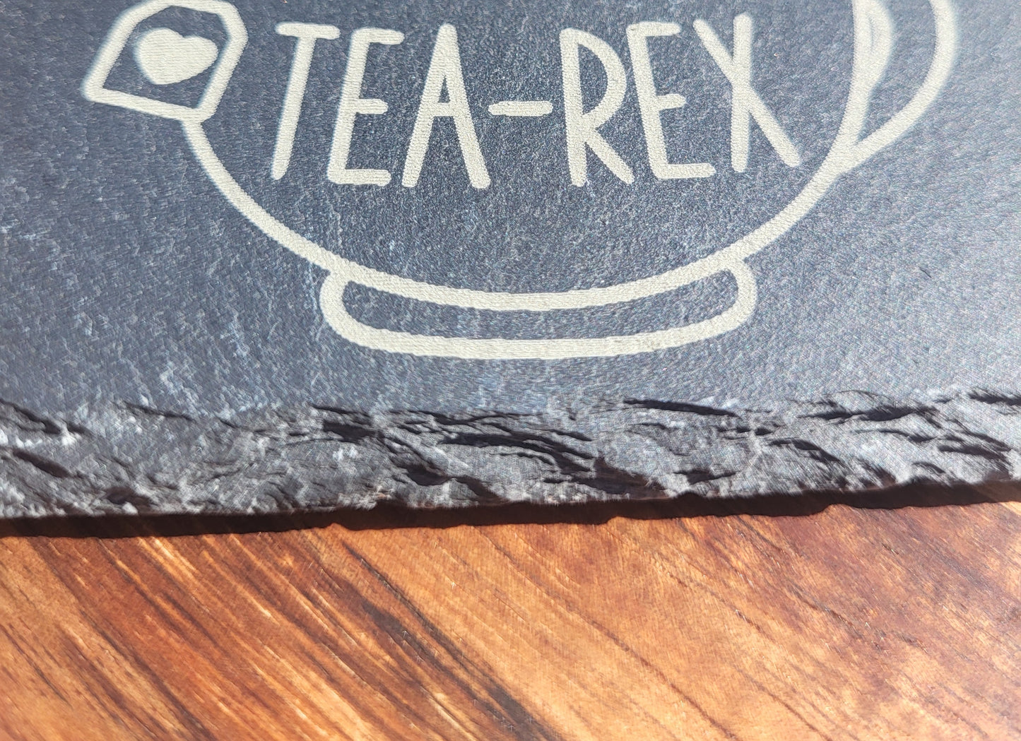 Slate Coaster - Tea Rex
