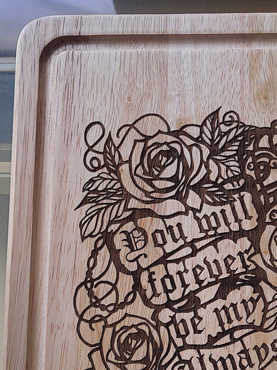 Decorative Engraved Cutting Board - Love Theme
